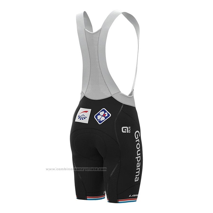 2022 Maillot Cyclisme Groupama-FDJ Rouge Luxembourg Champion Manches Courtes et Cuissard